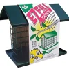 C&S E-Z Fill Snak or Suet Feeder with Roof & Platform Wild Bird Feeder - Green - 8 X 10.75 X 7.4 In