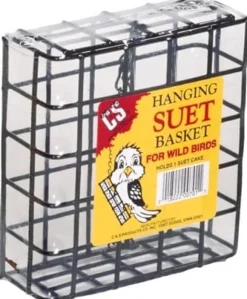 C&S Single Suet and Seed Cake Wild Bird Feeder - Black - 1.8 X 4.9 X 5.2 In