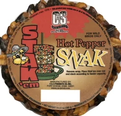 C&S Snak Stak 'Em Wild Bird Food - Hot Pepper - 8 Oz