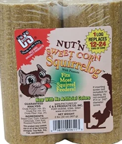 C&S Squirrelog Refill - Nut/Sweet Corn - 32 Oz - 2 Pack