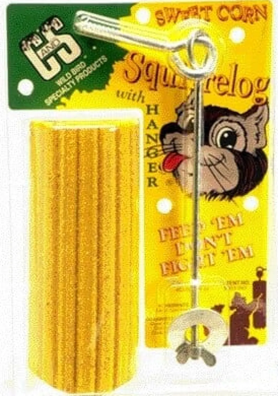 C&S Squirrelog with Hanger - Sweet Corn - 16 Oz