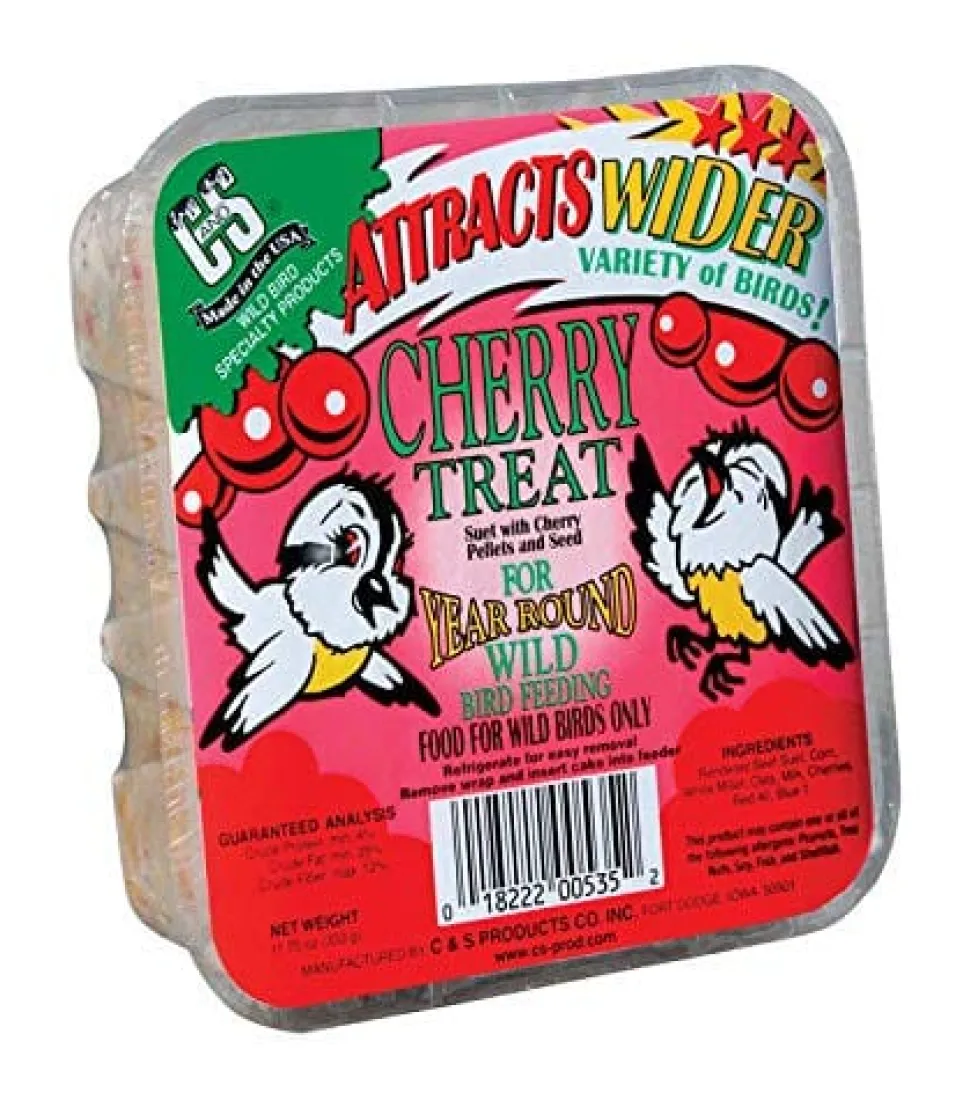 C&S Treat Suet Cakes Wild Bird Food - Cherry - 11.75 Oz