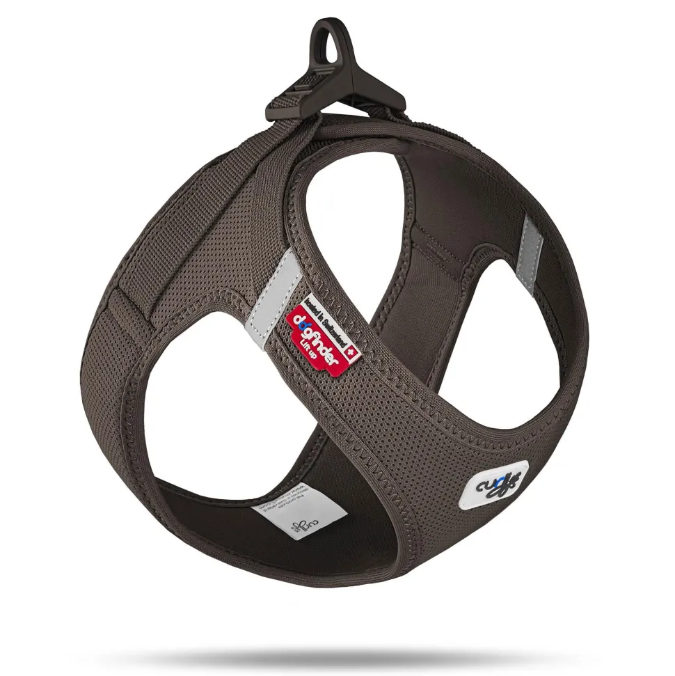 Curli Clasp Mesh Vest Dog Harness - Brown - X-Large