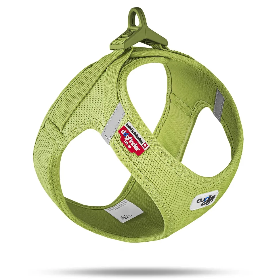 Curli Clasp Mesh Vest Dog Harness - Lime - XXS