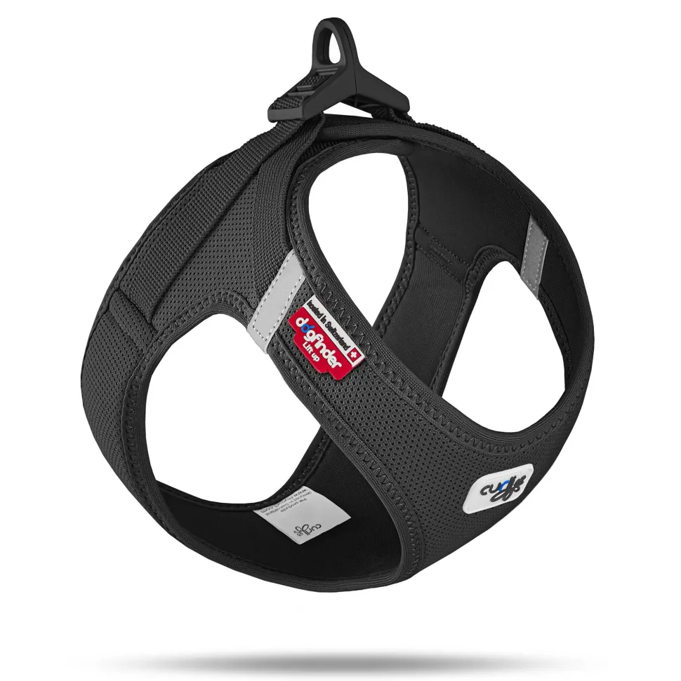 Curli Clasp Mesh Vest Dog Harness - Black - Large