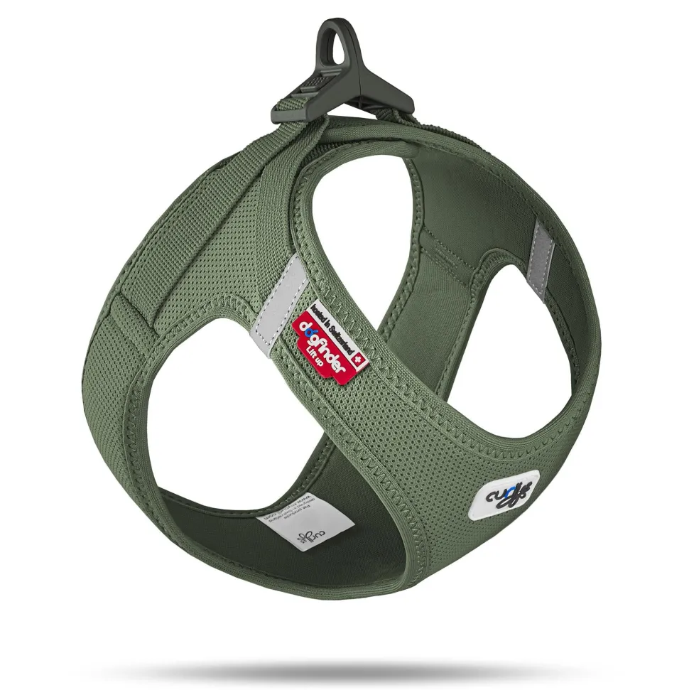 Curli Clasp Mesh Vest Dog Harness - Moss - Medium