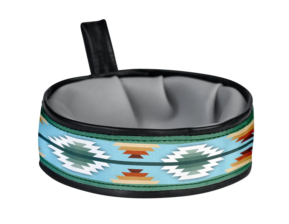 Cycle Dog Trail Buddy Dog Bowl - Camp Pattern- 22 Oz