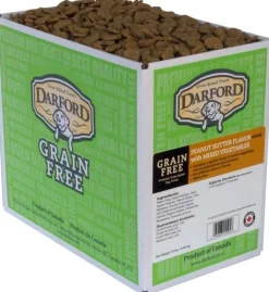 Darford Grain Free Peanut Butter w/Mixed Vegetables Mini's Bulk Dog Biscuits - 15 lb Bag