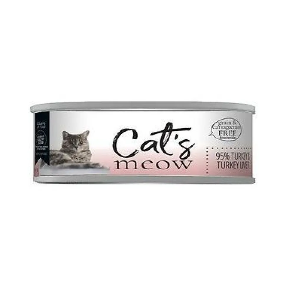 Dave's Pet Food Cats Meow 95% Turkey Liver & Turkey Canned Cat Food - 5.5 oz Cans - Case of 24