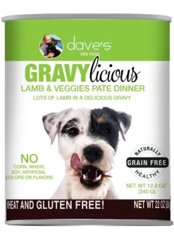 Dave's Pet Food Gravylicious Lamb & Veggies Canned Dog Food - 12 oz Cans - Case of 12