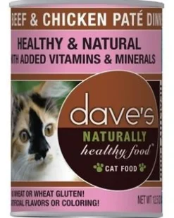 Dave's Pet Food Naturally Healthy Beef & Chicken Canned Cat Food - 12 oz Cans - Case of 12
