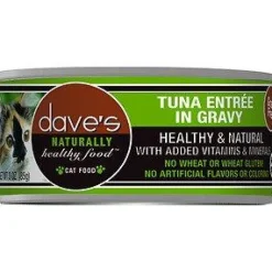 Dave's Pet Food Naturally Healthy Tuna Entree in Gravy Canned Cat Food - 3 oz Cans - Case of 24