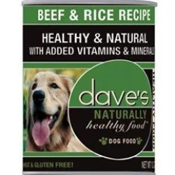Dave's Pet Food Naturally Healthy Beef & Rice Canned Dog Food - 13 oz Cans - Case of 12