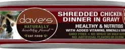 Dave's Pet Food Naturally Healthy Shredded Chicken in Gravy Canned Cat Food - 5.5 oz Cans - Case of 24