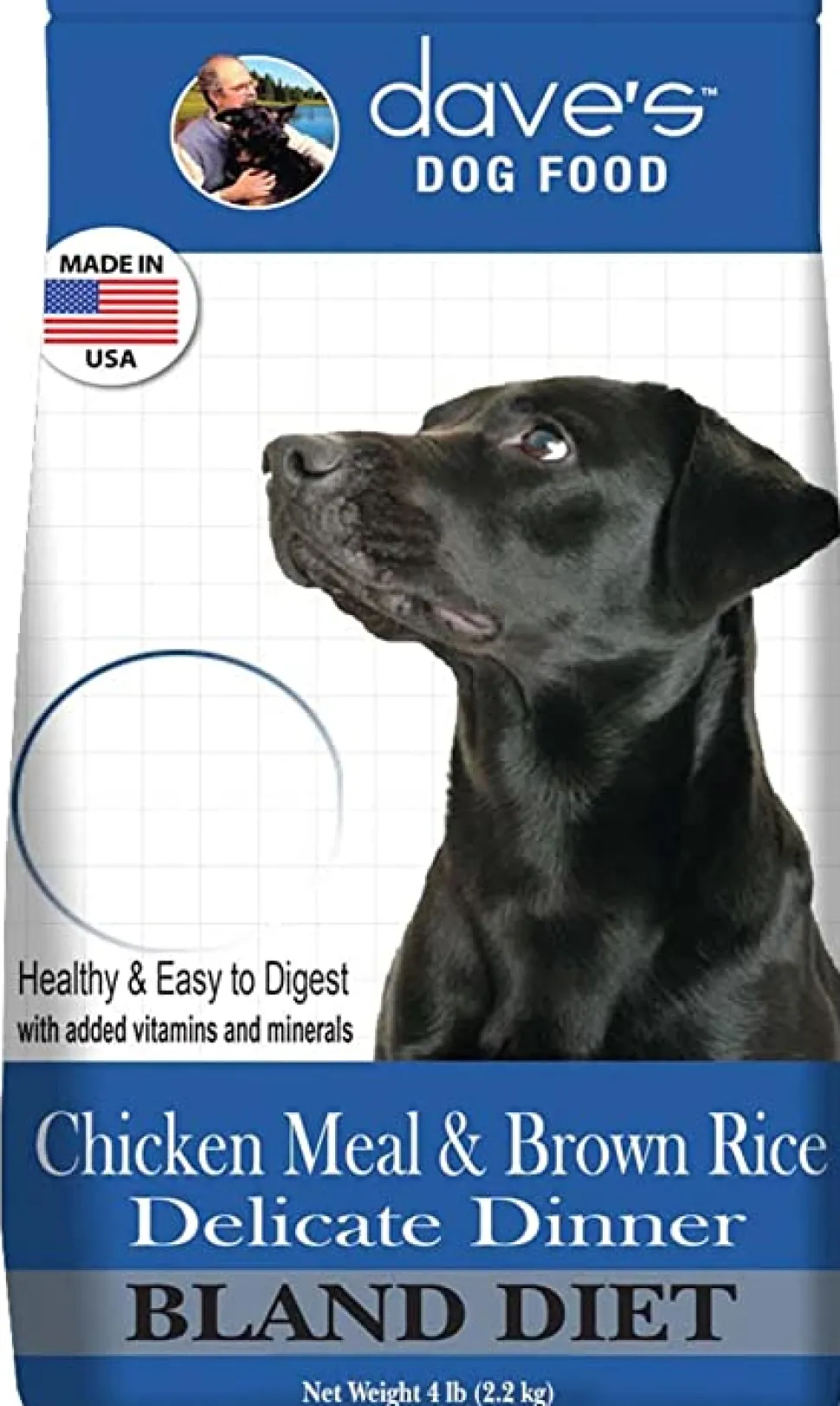 Dave's Pet Food Restricted Bland Diet Chicken & Rice Dry Dog Food - 4 lb Bag