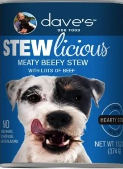 Dave's Pet Food Stewlicious Meaty Beefy Stew Canned Dog Food - 13 oz Cans - Case of 12