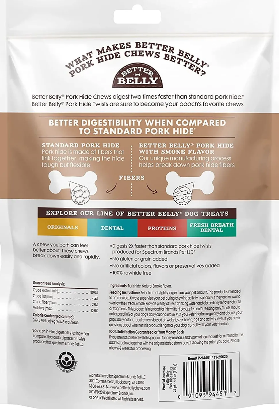 Dingo Better Belly Protein Twists Natural Dog Chews - Lamb - 25 Pack