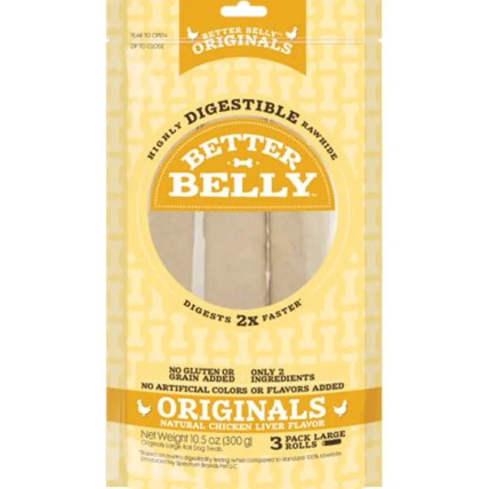 Dingo Better Belly Rolls Natural Dog Chews - Chicken Liver - Large - 3 Pack