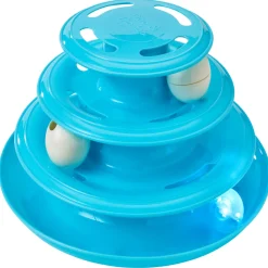 Doc & Phoebe Forever Fun Treat Track Cat Treat Dispenser - Blue - 5.25 in