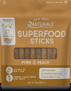 Dog Treat Naturals Superfood Sticks Lamb and Dates with Turmeric Soft and Chewy Training Dog Treats - 10 Oz