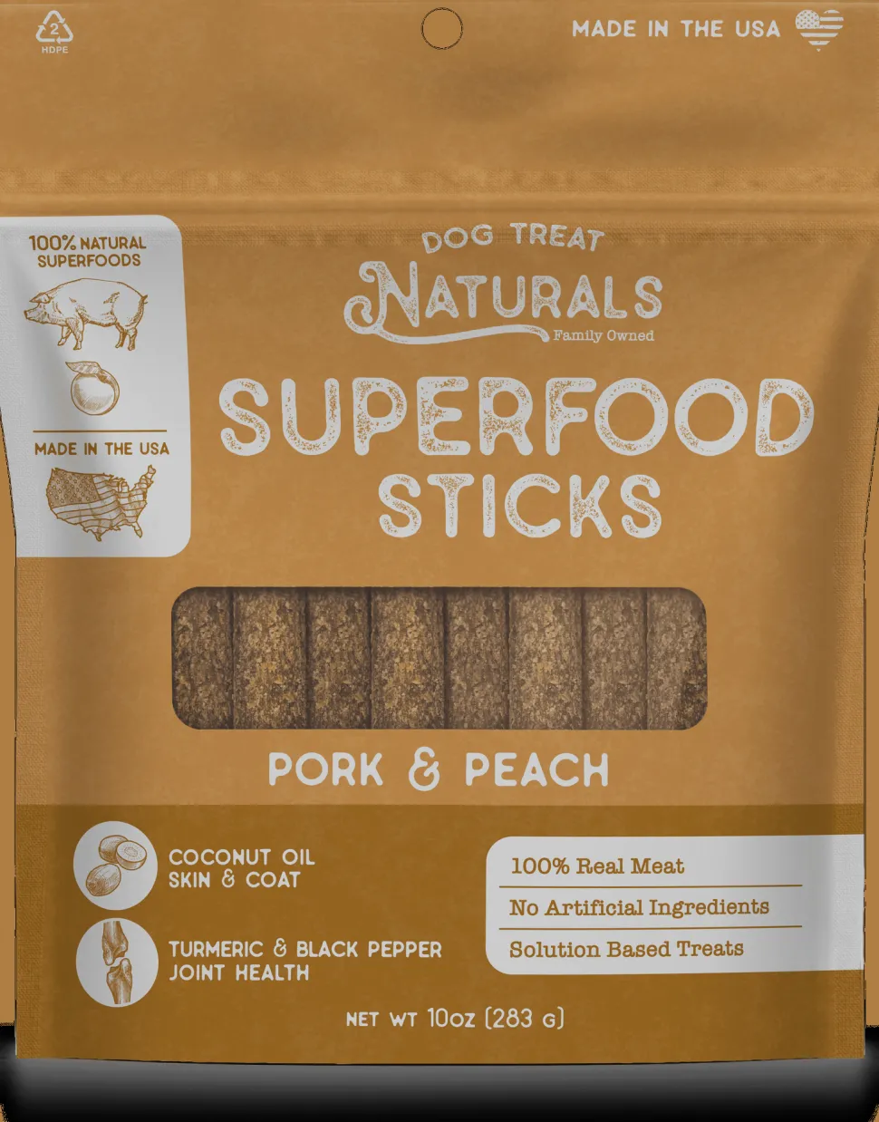 Dog Treat Naturals Superfood Sticks Lamb and Dates with Turmeric Soft and Chewy Training Dog Treats - 10 Oz