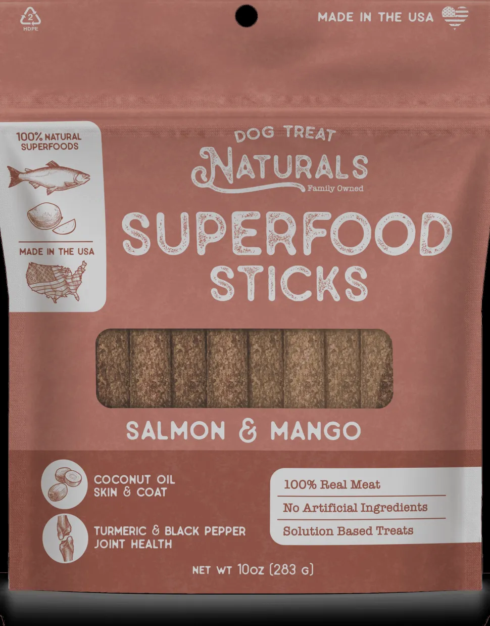 Dog Treat Naturals Superfood Sticks Beef and Pumpkin with Turmeric Soft and Chewy Training Dog Treats - 10 Oz