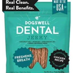 DOGSWELL Chicken Jerky Dog Dental Hard Chews - 24 oz Bag