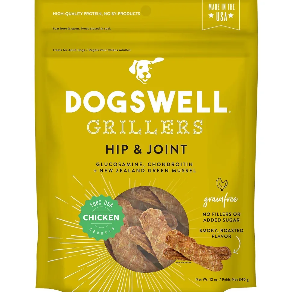 DOGSWELL Hip and Joint Grain Free Griller Chicken Soft and Chewy Dog Treats - 12 oz Bag