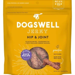 DOGSWELL Hip and Joint Grain Free Jerky Duck Soft and Chewy Dog Treats - 20 oz Bag