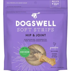 DOGSWELL Hip and Joint Grain Free Soft Strips Chicken Soft and Chewy Dog Treats - 20 oz Bag
