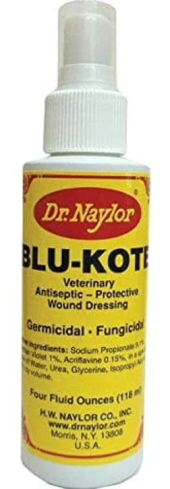 Dr. Naylor Blu Kote Antiseptic Pump Spray Veterinary Supplies Sprays/Daubers - 4 Oz