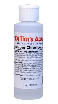 Dr Tim's Aquatics Ammonium Chloride Aquarium Solution - 4 Oz