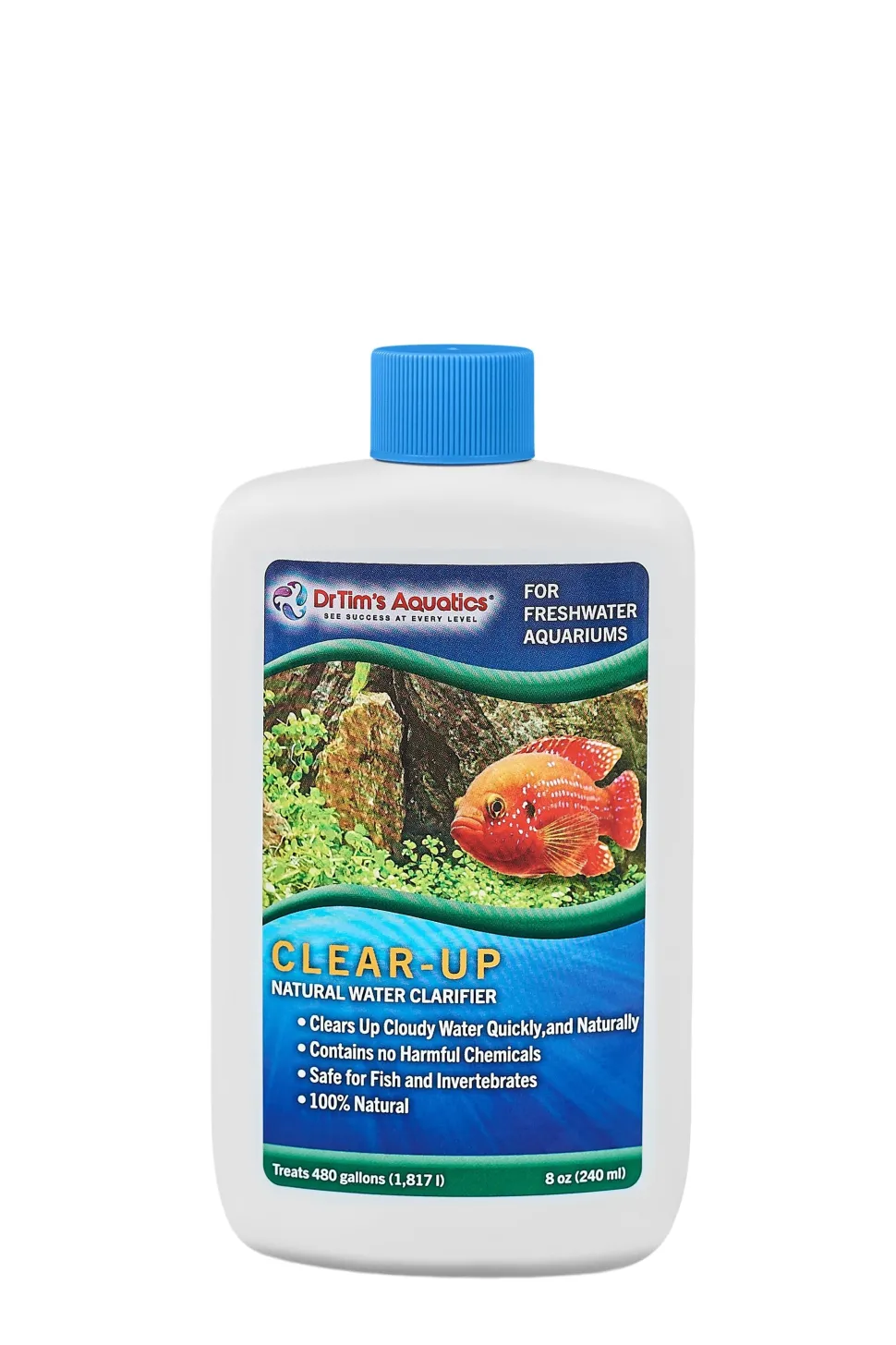 Dr Tim's Aquatics Clear Up Tropical Freshwater Water Clarity - 8 Oz (480GAL)
