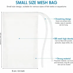 Dr Tim's Aquatics Standard Individual Mesh Bag - 12X6 Inch