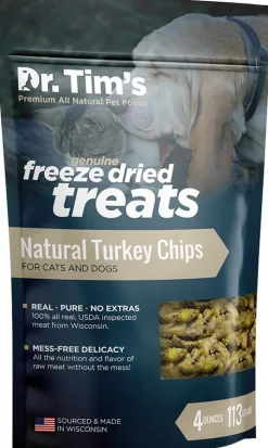 Dr. Tim's Freeze Dried Natural Turkey Chips Dog and Cat Treats
