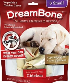 Dreambone Chicken Natural Dog Chews - Small - 6-Pack