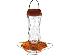 Droll Yankees Classic Glass Oriole Feeder - Orange - 16 Oz Cap - 4 Pack