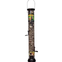Droll Yankees Onyx Clever Clean Sunflower and Mixed Seed Wild Bird Feeder - Black - 3 Lbs Cap