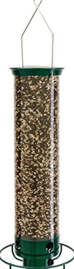 Droll Yankees Yankee Flipper Squirrel Proof Tubed Wild Bird Feeder - Green - 5 Lbs Cap