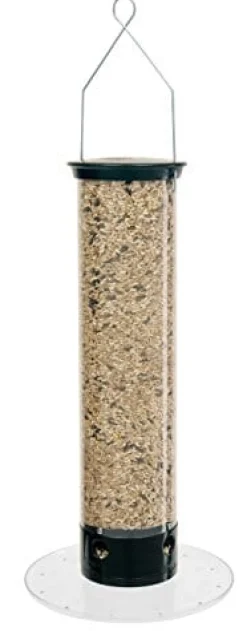 Droll Yankees Yankee Tipper Squirrel Proof Tubed Wild Bird Feeder - Black - 5 Lbs Cap
