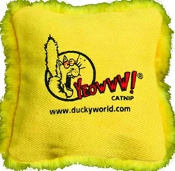 Ducky World Yeowww!® Catnip Pillow Toys Yellow Color 2.5 X 2.5 Inch