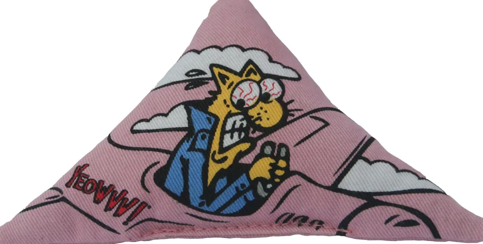 Ducky World Yeowww!® Purrr!-muda Triangle Catnip Toys Pink Color 4 Inch