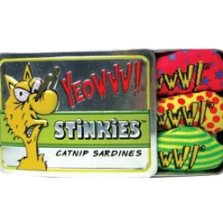 Ducky World Yeowww! Stinkies Sardine Fish Plush Catnip Cat Toys - 3 Pack