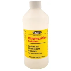 Durvet Chlorhexidine Gluconate 2% Solution Veterinary Supplies Clean Sanitize & Misc - 16 Oz