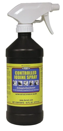 Durvet Controlled Iodine Spray Veterinary Supplies Clean Sanitize & Misc - 1 Pt