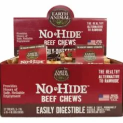 Earth Animal Dog Chews NO HIDE Beef Display - 27 Piece