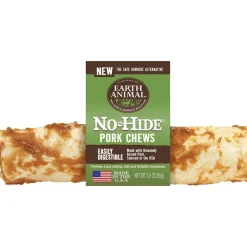 Earth Animal Dog Chews NO HIDE Pork - 11 Inches - 12 Count