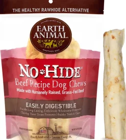 Earth Animal NO HIDE NO MEAT Beef Dog Chews - 7 Inches - 24 Count