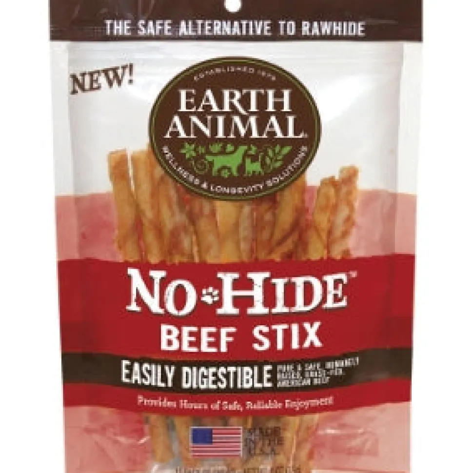 Earth Animal No Hide Stix Beef Flavored Natural Cat and Dog Chews - 90 Count