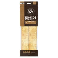 Earth Animal No Hide Strips Venison Flavored Natural Dog Chews - 4 Pack